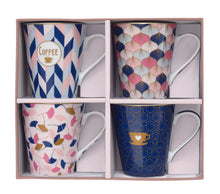 Načítať obrázok do zobrazovača galérie, Porcelánový set hrnčekov HOME SWEET HOME - 260 ml - 4 kusy
